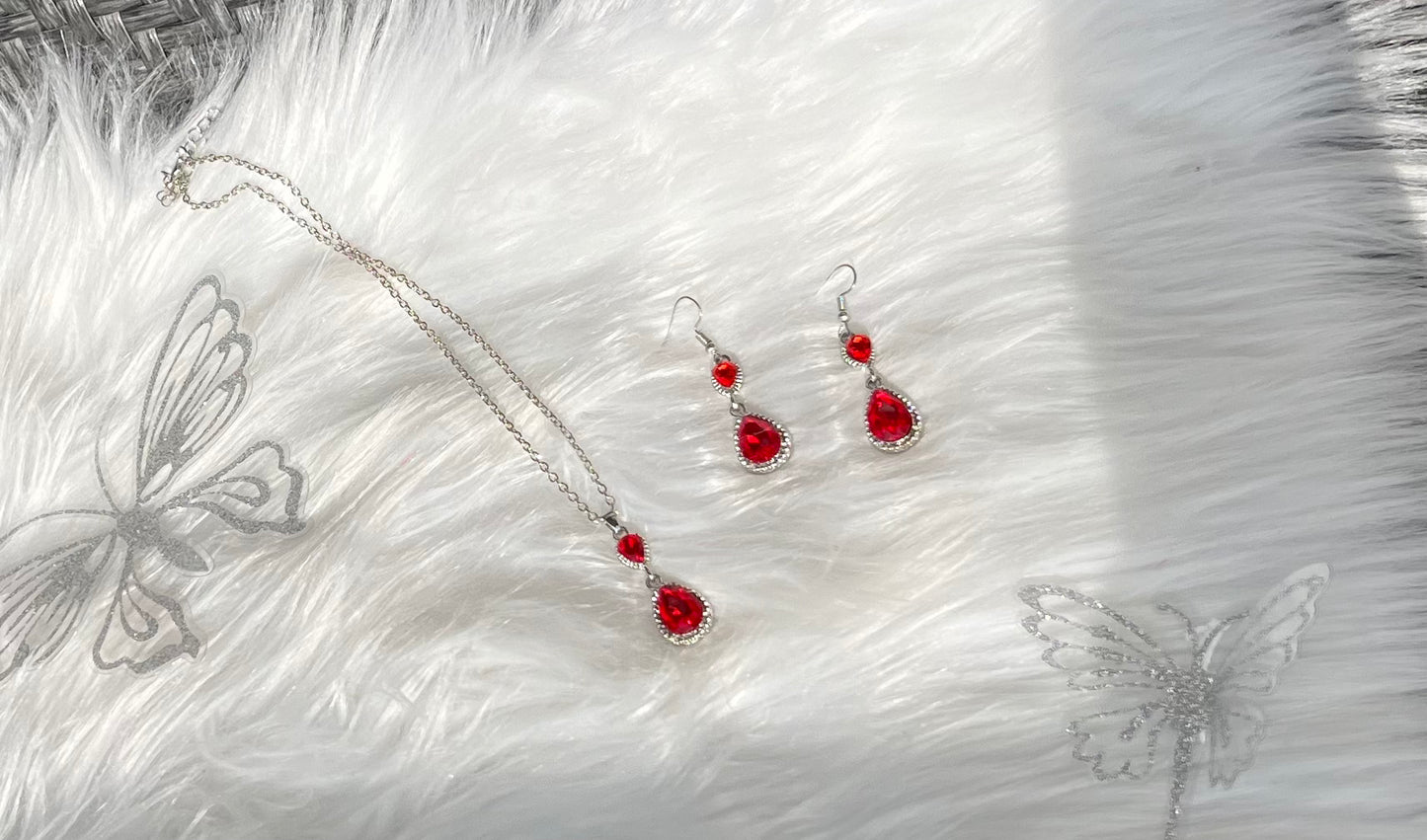 Teardrop Necklace & Earring Set