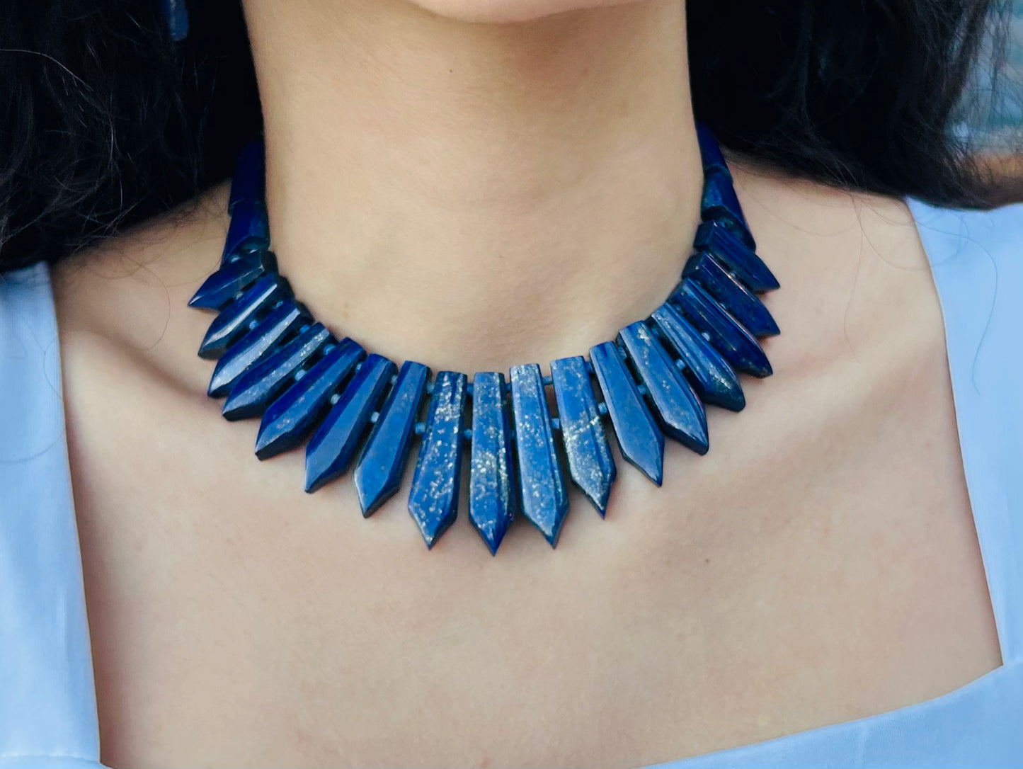 Lapis Lazuli (Lajward) Necklace & Earrings Set