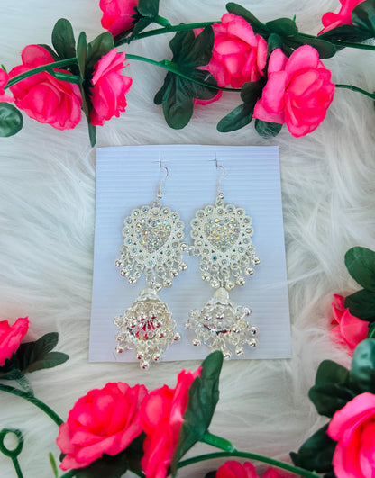 Crystal Jhumka Earrings
