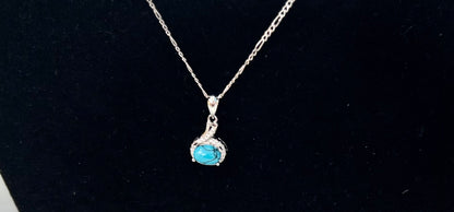 Turquoise Stone Set (Sterling Silver and Real Turquoise Stones)