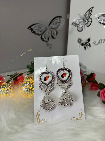 Afghan Flag Jhumkas