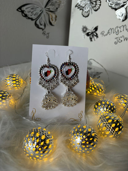 Afghan Flag Jhumkas