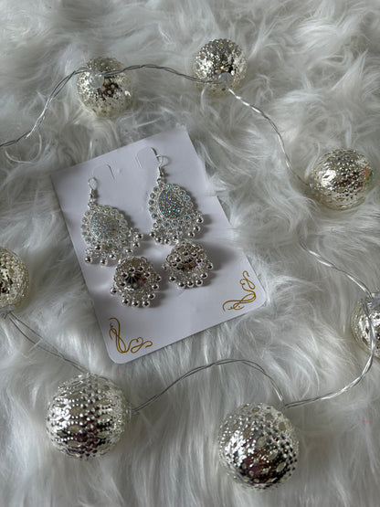 Crystal Jhumka Earrings