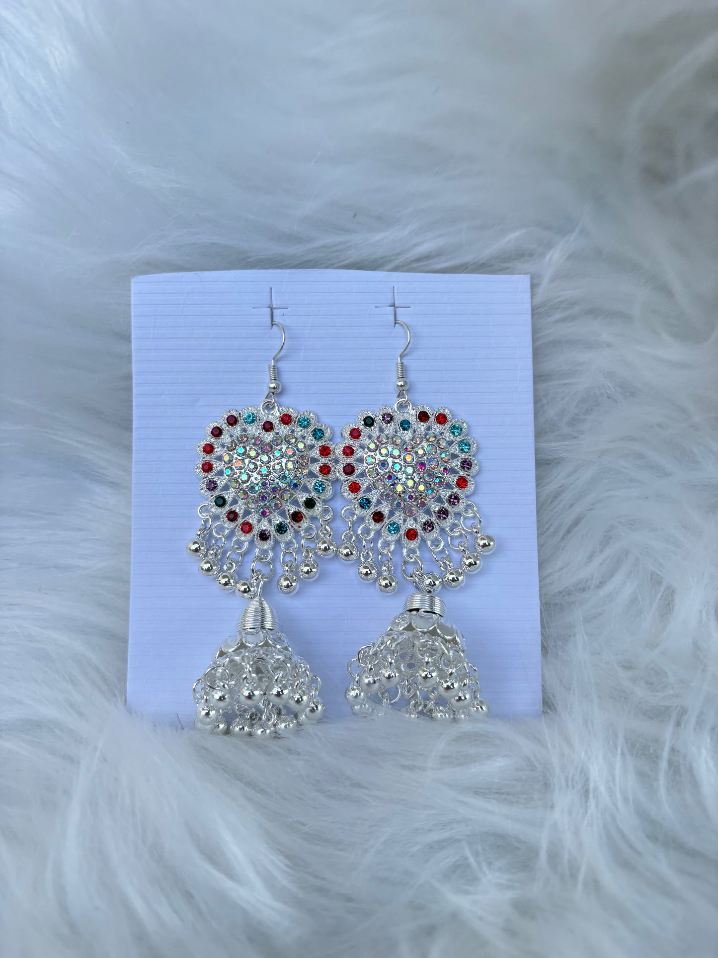 Crystal Jhumka Earrings
