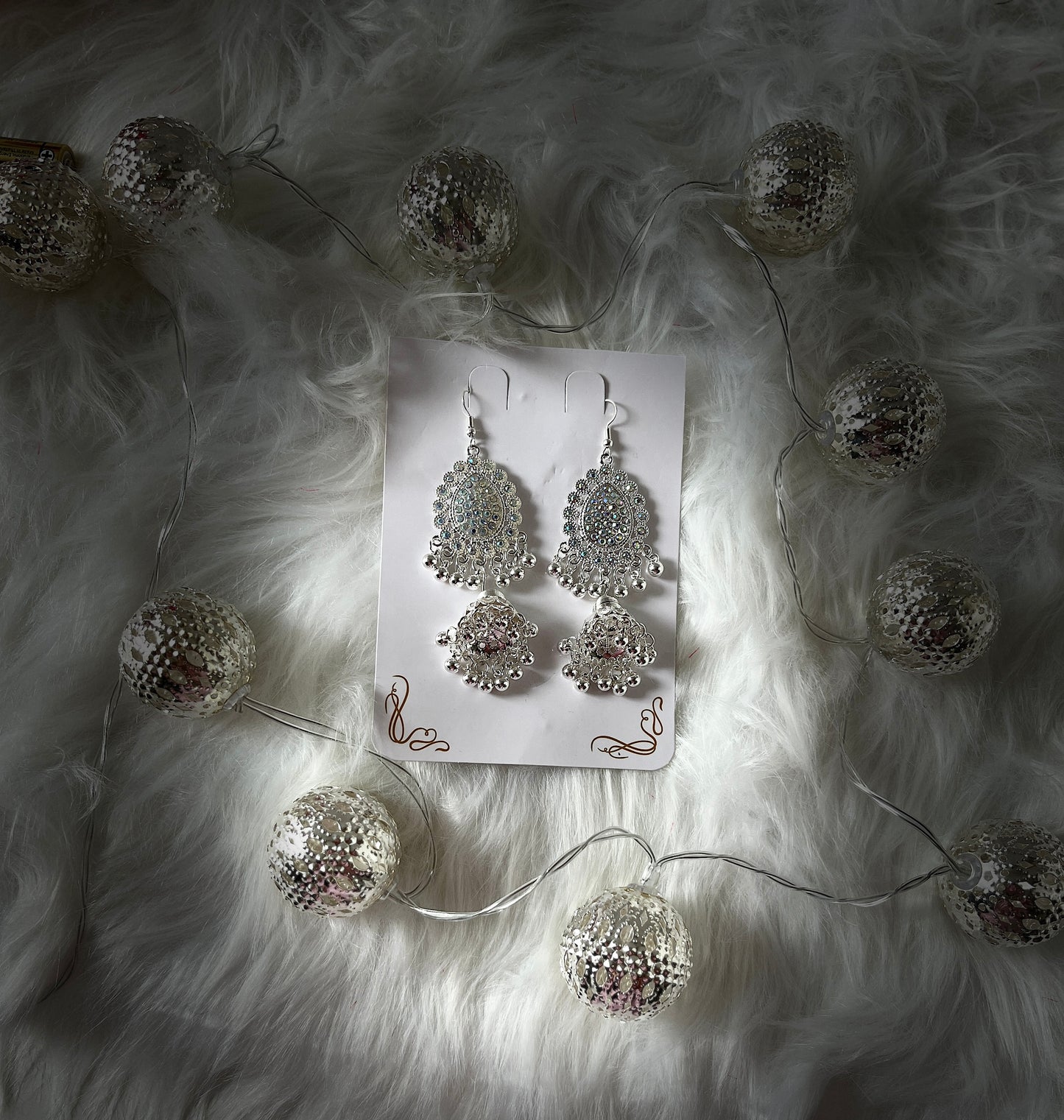 Crystal Jhumka Earrings