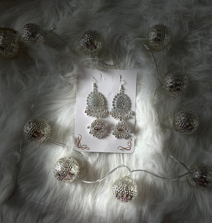 Crystal Jhumka Earrings