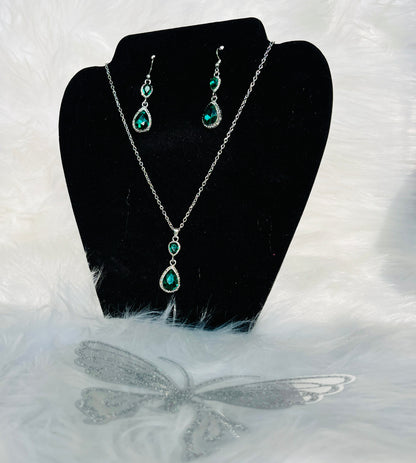Teardrop Necklace & Earring Set