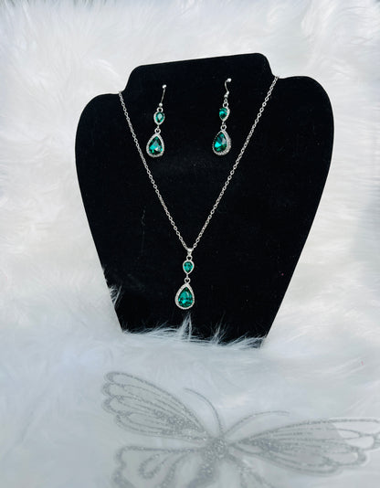 Teardrop Necklace & Earring Set