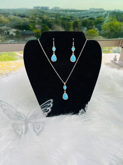 Teardrop Necklace & Earring Set