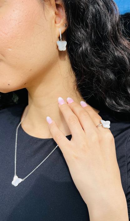 Butterfly Jewelry Set (Sterling Silver)