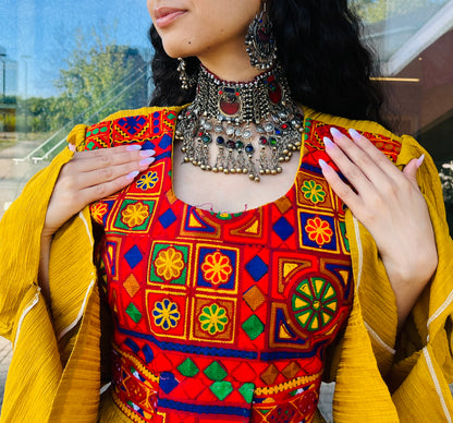 Handmade Colorful Afghan Kuchi Choker Set