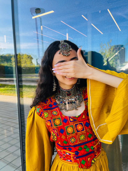 Handmade Colorful Afghan Kuchi Choker Set