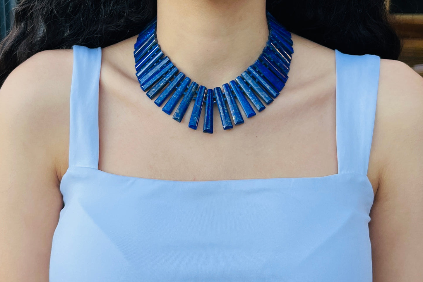 Lapis Lazuli (Lajward) Necklace & Earrings Set