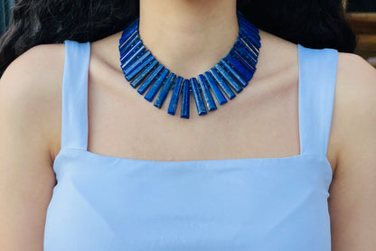 Lapis Lazuli (Lajward) Necklace & Earrings Set
