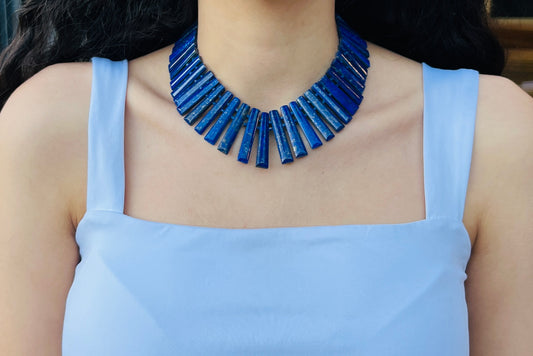 Lapis Lazuli (Lajward) Necklace & Earrings Set